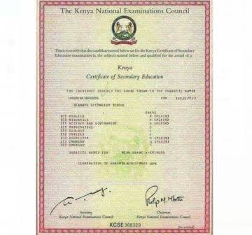KNEC Certificate