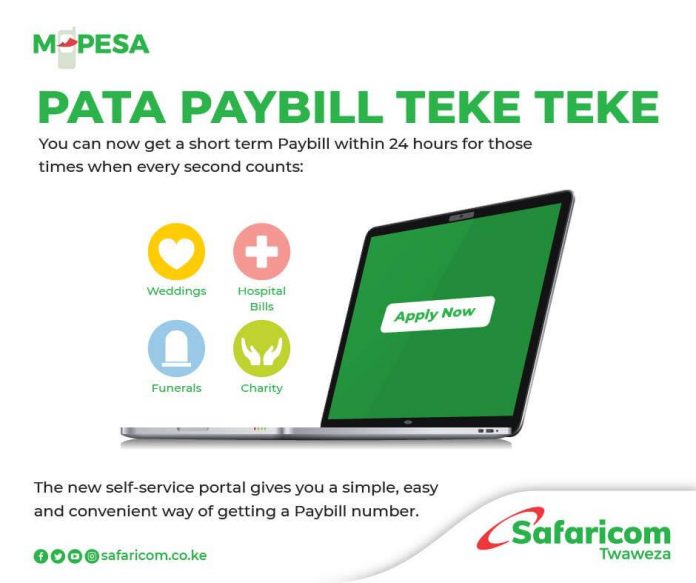 How do I apply for a Short Term M-PESA Pay Bill account
