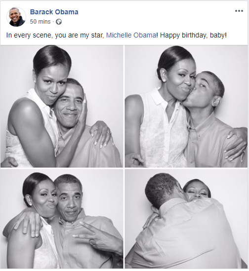 Obama's Birthday message to wife