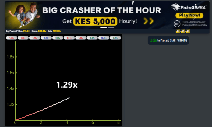 Paka Simba Kenya Account & App Registration and Login. The Paka Simba Kenya "Big Crasher of the Hour" allows you to win up to KES 5,000 every hour.