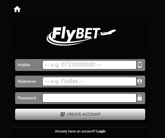 Flybet Kenya Account & App Registration and Login. Flybet Kenya registration form