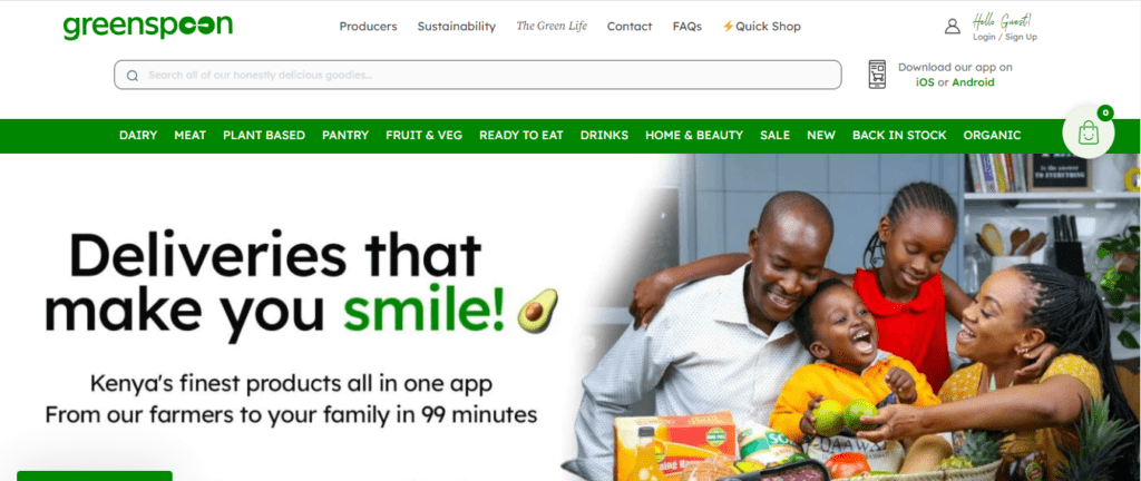 5 Best Online Supermarkets and Groceries in Kenya. Greenspoon is Kenya’s premier online supermarket for fresh and healthy groceries, offering same-day delivery every day of the year.