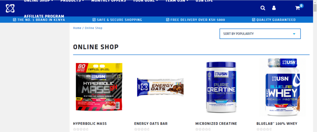 Top Sports Nutrition Brands in Kenya. USN is a global sports nutrition company focused on making high-quality sports nutrition products widely available for athletes.