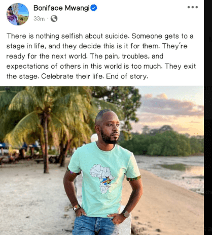 Njeri Mwangi Breaks Silence After Boniface Mwangi's Social Media Accounts Were Disabled. Boniface Mwangi's cryptic post on Facebook