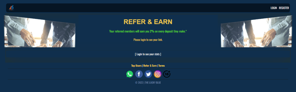 Lucky Blue Aviator Kenya Account & App Registration and Login. The Lucky Blue Aviator affiliate program allows you to refer and earn 3% of each deposit your referrals make.