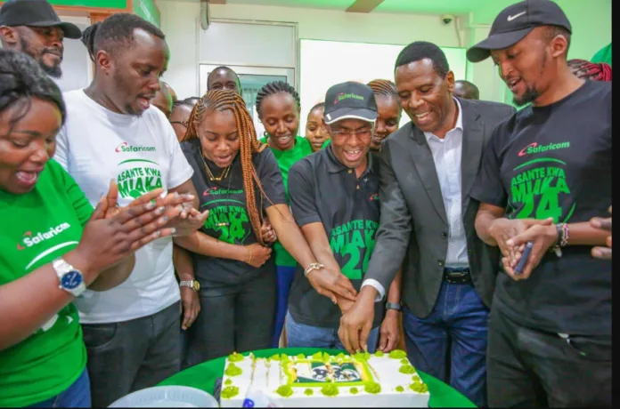 Safaricom Marks 24th Anniversary Amid Concerns of Collusion with Police in Arrests. Safaricom CEO Peter Ndegwa leads #SafaricomAt24 celebrations. Picture/X