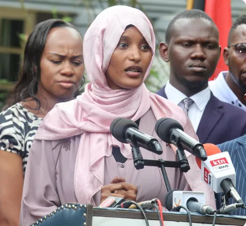 Partyless Hanifa Faces Backlash for Holding Joint Presser with Azimio. Activist Hanifa addresses the media at a recent press conference. Picture/X