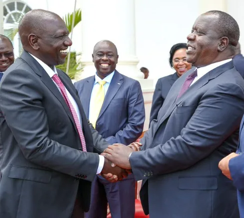 Matiang'i 2027 Presidential Bid Triggers Heated Social Media Debate. Former CS Matiang'i meets President Ruto days after his election win in 2022. Picture/Courtesy