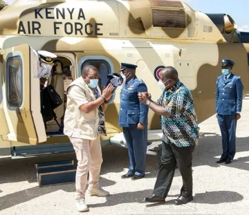 Matiang'i 2027 Presidential Bid Triggers Heated Social Media Debate. Dr. Matiang'i receives former president Uhuru Kenyatta at a past state event. Picture/Courtesy