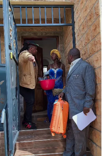 Comedians Terence and Mammito Hilariously Stage Gachagua's Dramatic Eviction from Karen Residence. Online couple Mammito Eunice and Terence Creative kicked out of their Karen residence. Picture/Instagram