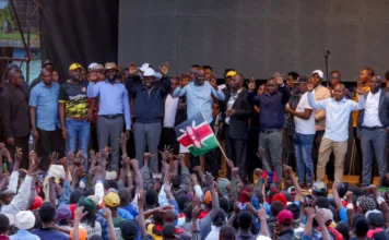 Gachagua Steals the Show: Mt. Kenya Festival Turned Political Rally Gachagua Steals the Show: Mt. Kenya Festival Turned Political Rally. Rigathi Gahagua (in white hat) waves at excited supporters in Murang'a. Picture/X